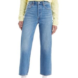 Levi’s Premium Ribcage Straight Ankle - At The Ready wash